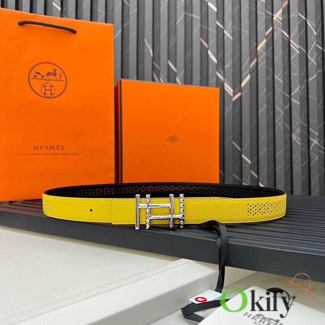 Okify Hermes Swift Epsom Yellow Belt 24mm - 1