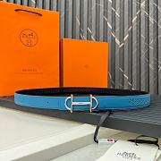 Okify Hermes Swift Epsom Blue Belt 24mm - 1