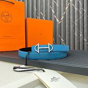 Okify Hermes Swift Epsom Blue Belt 24mm - 6