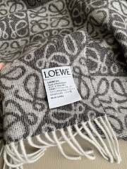 Okify Loewe Cashmere Anagram Black Scarf  - 3