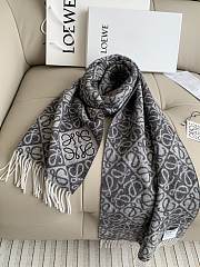 Okify Loewe Cashmere Anagram Black Scarf  - 1