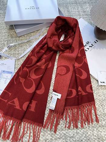 Okify Coach Wool Red Scarf 195×53cm