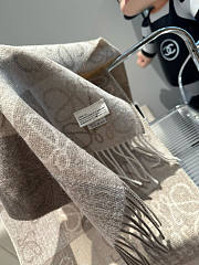 Okify Loewe Wool And Cashmere Scarf 40x180cm  - 5