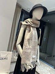 Okify Loewe Wool And Cashmere Scarf 40x180cm  - 2