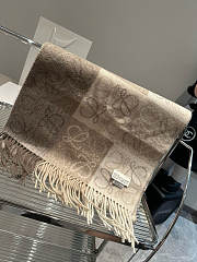 Okify Loewe Wool And Cashmere Scarf 40x180cm  - 4