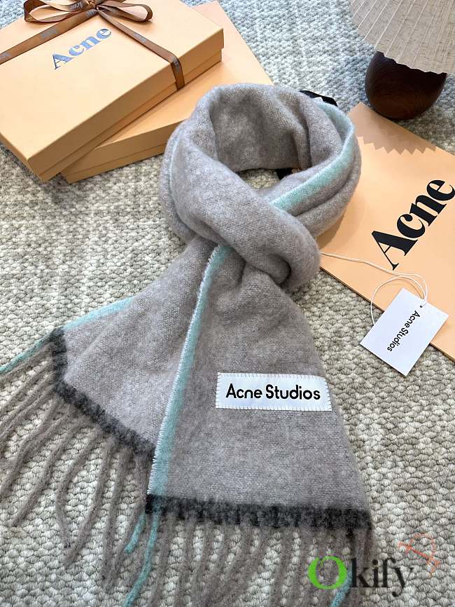 Okify Acne Studios Grey Gray Scarf 28x250cm - 1