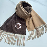 Okify Hermes Two Brown Scarf 35x180cm - 1