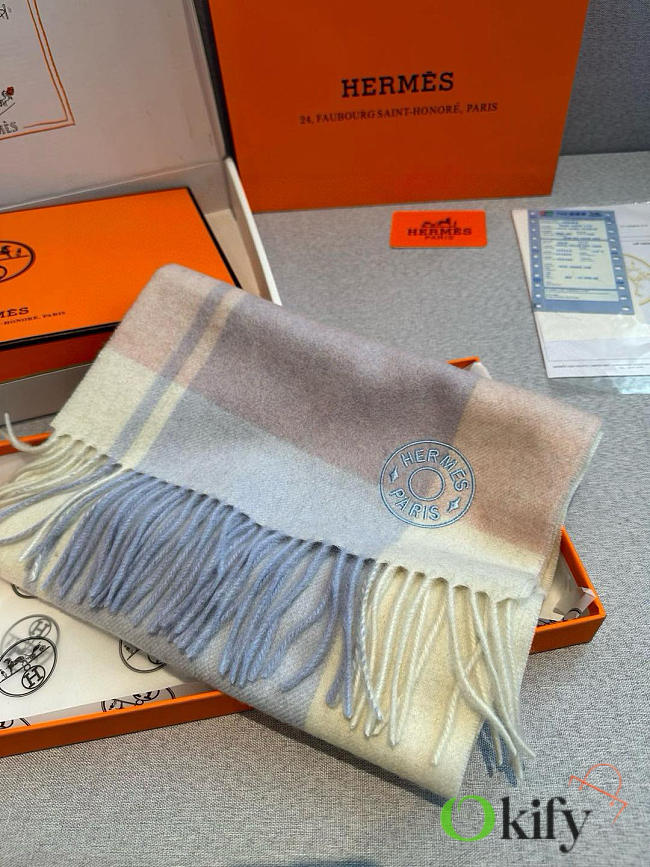 Okify Hermes Cashmere Scarf 30x180cm 21008 - 1