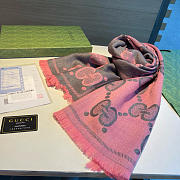 Okify Gucci Pink Wool Scarf 45x190cm  - 4