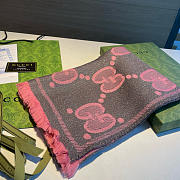 Okify Gucci Pink Wool Scarf 45x190cm  - 3