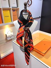 Okify Hermes Silk Cashmere Square Scarf 140x140cm 21014 - 2