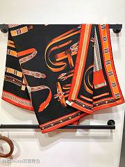 Okify Hermes Silk Cashmere Square Scarf 140x140cm 21014 - 4