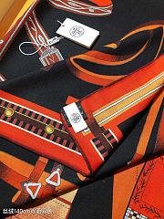 Okify Hermes Silk Cashmere Square Scarf 140x140cm 21014 - 5