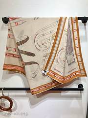 Okify Hermes Silk Cashmere Square Scarf 140x140cm 21015 - 4