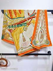 Okify Hermes Silk Cashmere Square Scarf 140x140cm 21018 - 2