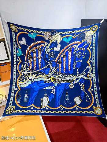 Okify Hermes Silk Cashmere Square Scarf 140x140cm 21019