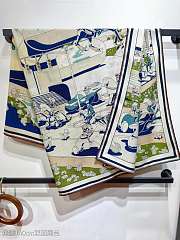 Okify Hermes Silk Cashmere Square Scarf 140x140cm 21022 - 5