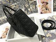 Okify Dior Lady Full Black Matte Seven Grid Bag 32x25x11cm - 5