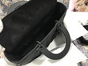 Okify Dior Lady Full Black Matte Seven Grid Bag 32x25x11cm - 6