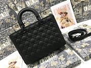 Okify Dior Lady Full Black Matte Seven Grid Bag 32x25x11cm - 2