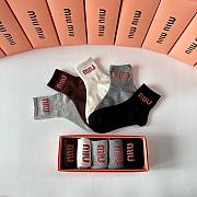 Okify MiuMiu Set 5 Pairs Of Socks 21047 - 3