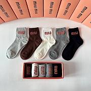 Okify MiuMiu Set 5 Pairs Of Socks 21047 - 2