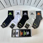 Okify Balenciaga Set 5 Pairs Of Socks 21050 - 1