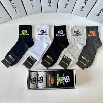 Okify Balenciaga Set 5 Pairs Of Socks 21050