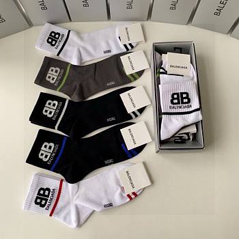 Okify Balenciaga Set 5 Pairs Of Socks 21052