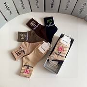 Okify Balenciaga Set 5 Pairs Of Socks 21053 - 3