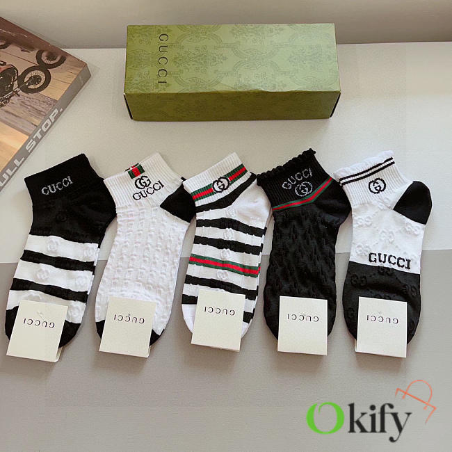 Okify Gucci Set 5 Pairs Of Socks 21054 - 1