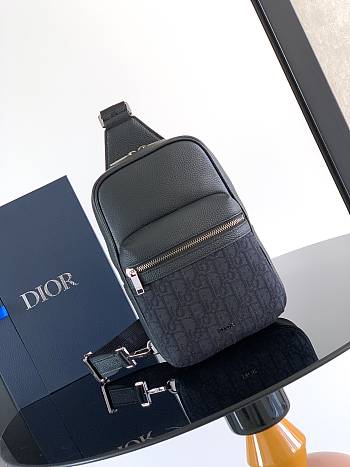 Okify Dior Rider 2.0 Sling Bag In Full Black 17x26x8cm