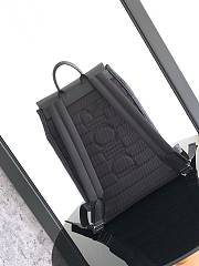 Okify Dior Saddle Backpack with Flap In Black 26.5x40x15cm - 4