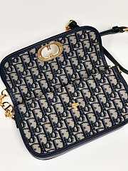 Okify Dior 30 Montaigne Avenue Bag In Blue Oblique 22.5x12.5x6.5cm  - 2