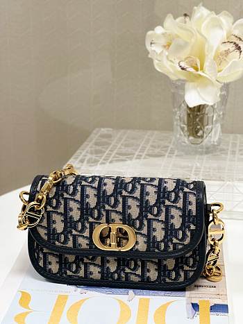 Okify Dior 30 Montaigne Avenue Bag In Blue Oblique 18x4.5x10cm