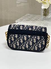 Okify Dior 30 Montaigne Avenue Bag In Blue Oblique 18x4.5x10cm - 5