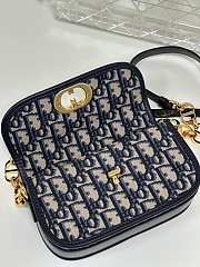 Okify Dior 30 Montaigne Avenue Bag In Blue Oblique 18x4.5x10cm - 2