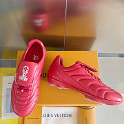 Okify Louis Vuitton Footprint Soccer Sneakers In Red 1AHDOL EU35-45  - 3