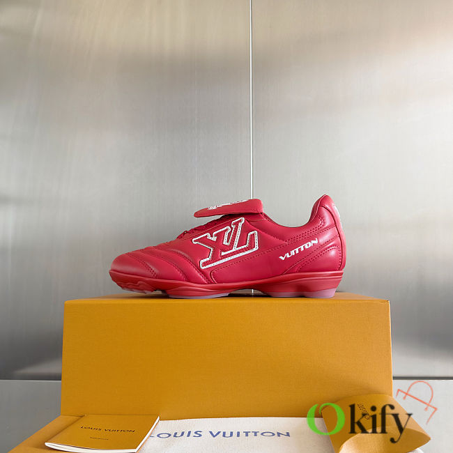 Okify Louis Vuitton Footprint Soccer Sneakers In Red 1AHDOL EU35-45  - 1