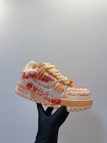 Okify Louis Vuitton Maxi Sneakers In Red And Yellow EU35-45 21094