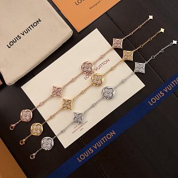 Okify Louis Vuitton Silver/Gold/Rose Gold Four Flowers Bracelet 