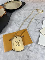 Okify Louis Vuitton Tag Gold Necklace  - 2