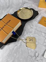 Okify Louis Vuitton Tag Gold Necklace  - 3