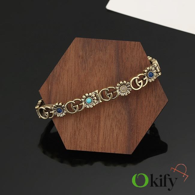 Okify Gucci Gold Flowers Bracelet - 1