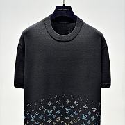 Okify Louis Vuitton Gradient Monogram Black T-shirt 21114 - 3