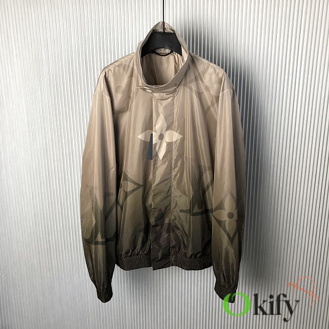 Okify Louis Vuitton Gradient Brown Windbreaker Jacket  - 1