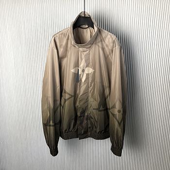 Okify Louis Vuitton Gradient Brown Windbreaker Jacket 