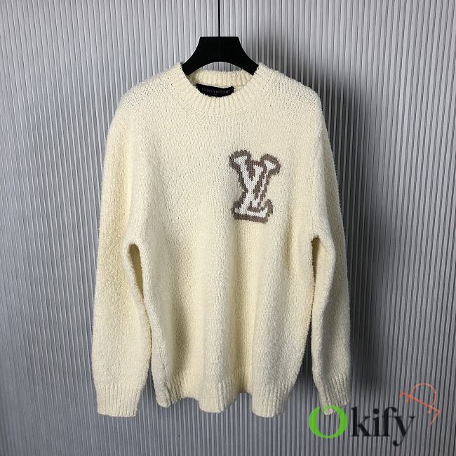 Okify Louis Vuitton Creamy White Sweater S-XL  - 1