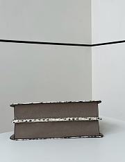 Okify Fendi Peekaboo ISeeU Snake Highlight Medium Bag In Grey Gray 33x12x25cm  - 3