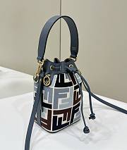 Okify Fendi Mon Tresor Bucket Bag In Blue 12x18x10cm  - 2